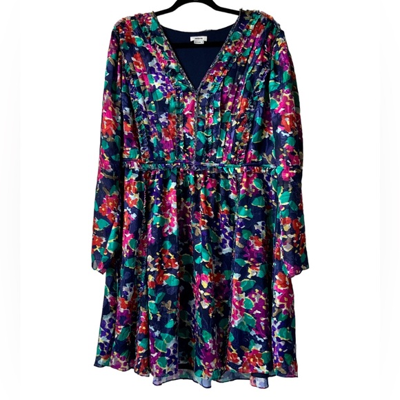 JASON WU Dress Motion Floral Silk Trim A-Line Multicolor Large Burnout Fabric - Picture 4 of 16